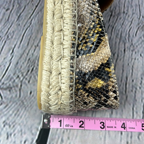 KURT GEIGER LONDON MORELLA Leather Snake Print Slip On Espadrilles - Picture 8 of 17